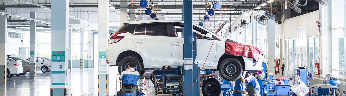 View of the service shop for ToyotaCare