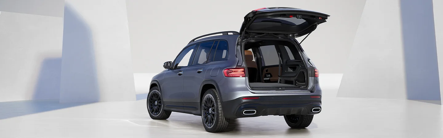Mercedes-Benz GLB with trunk open