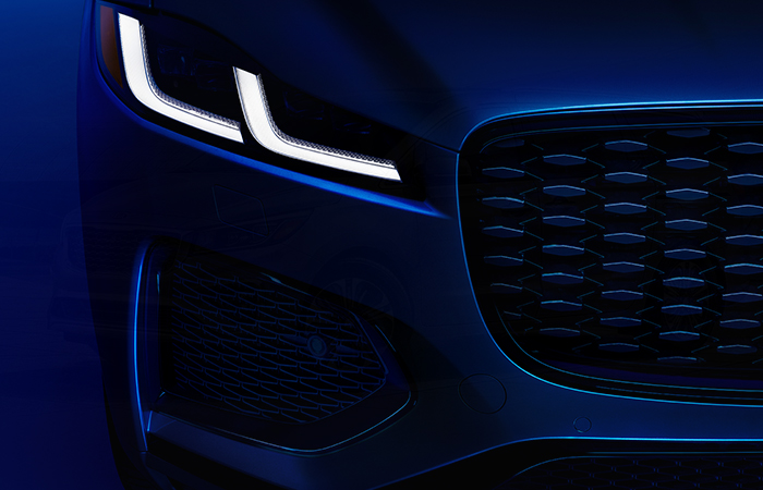 Close up of a grill of a 2025 Jaguar F-PACE