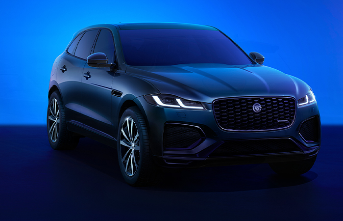 Front side view of a parked 2025 Jaguar F-PACE