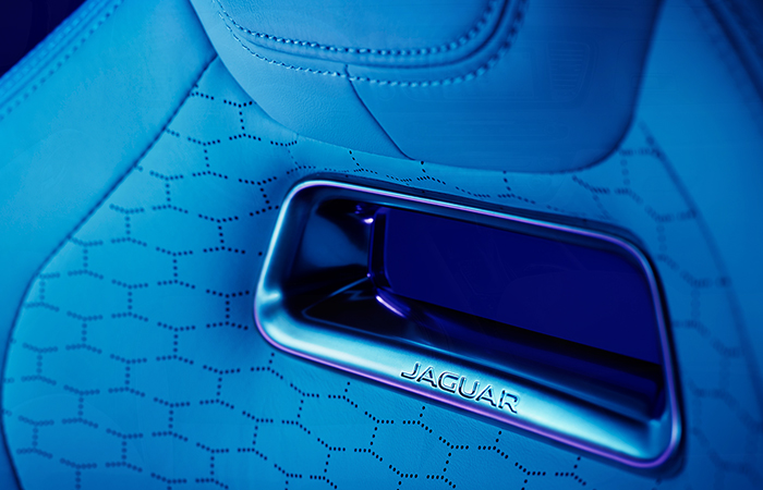 Close up of a front seat of a 2025 Jaguar F-PACE