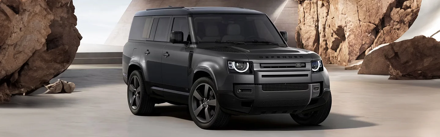 2024 Defender 130 Specs front side in black 