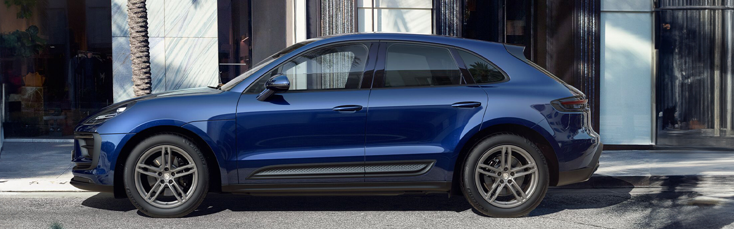 2024 Porsche Macan blue sideview