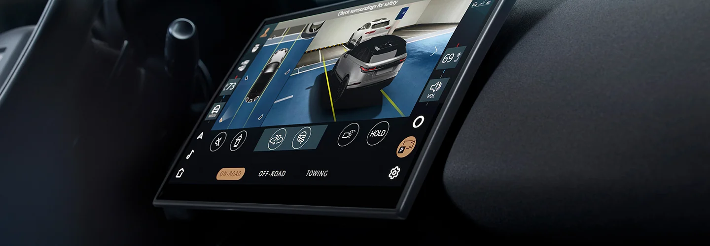 Interior view of the 2026 Range Rover Velar