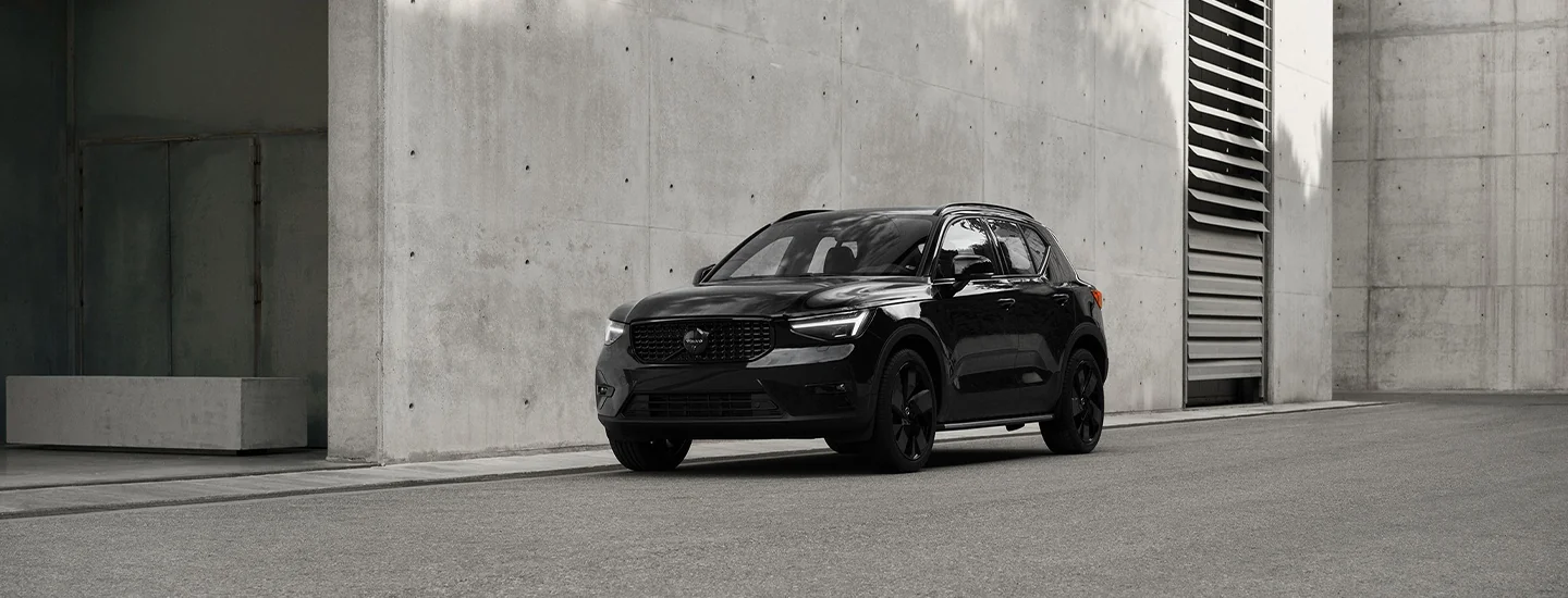 2026 Volvo XC40 parked in a modern city parking garage