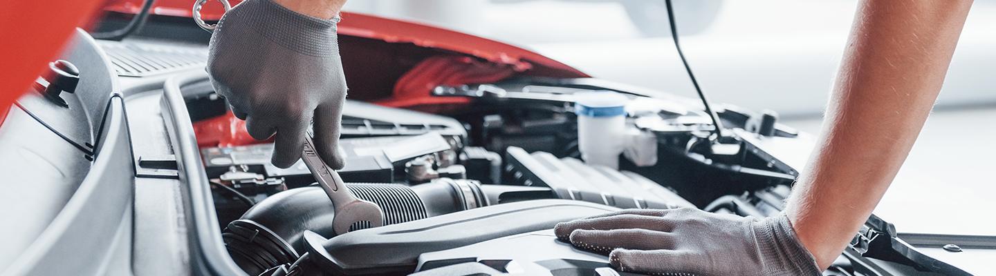 Honda being serviced