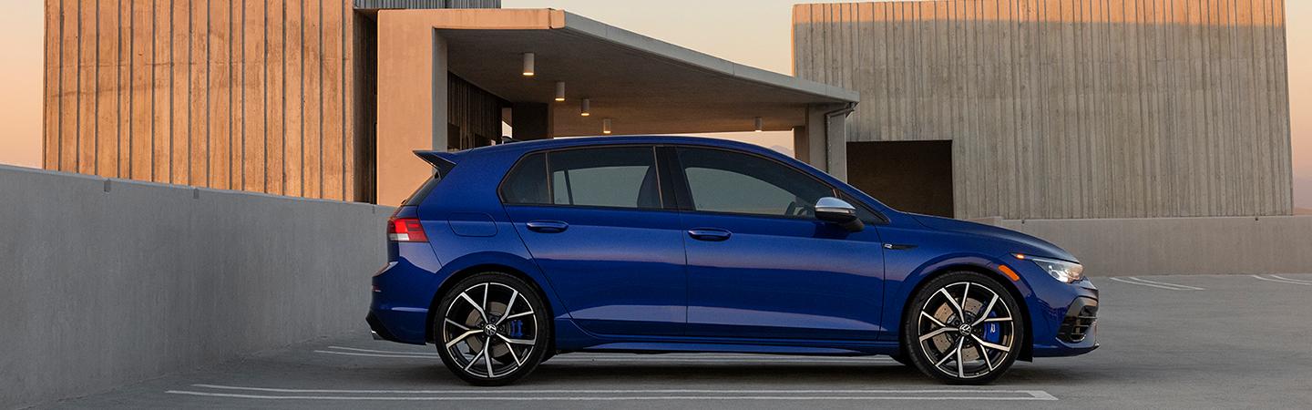 2022 Volkswagen Golf R parked passenger side view