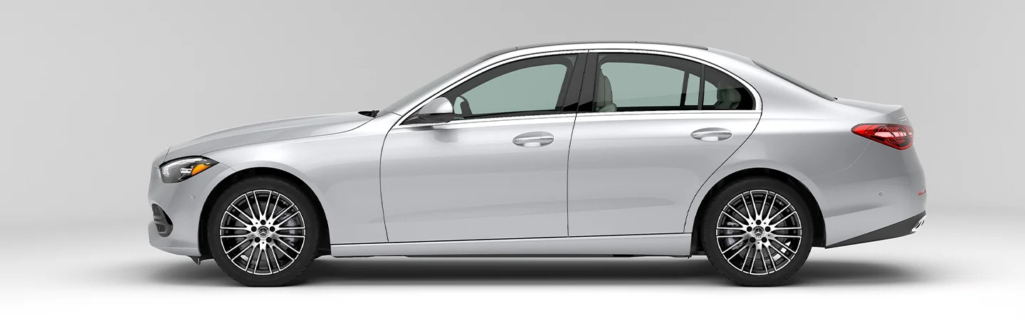 silver 2025 Mercedes-Benz C-Class in profile