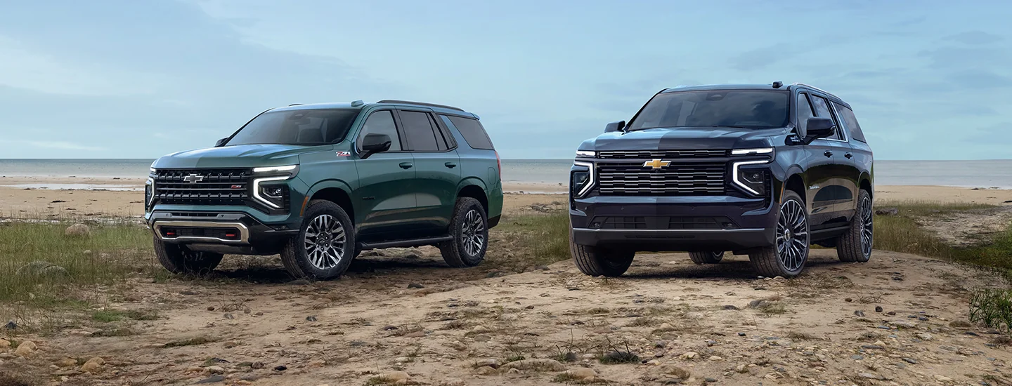 side by side 2025 Chevrolet Tahoes