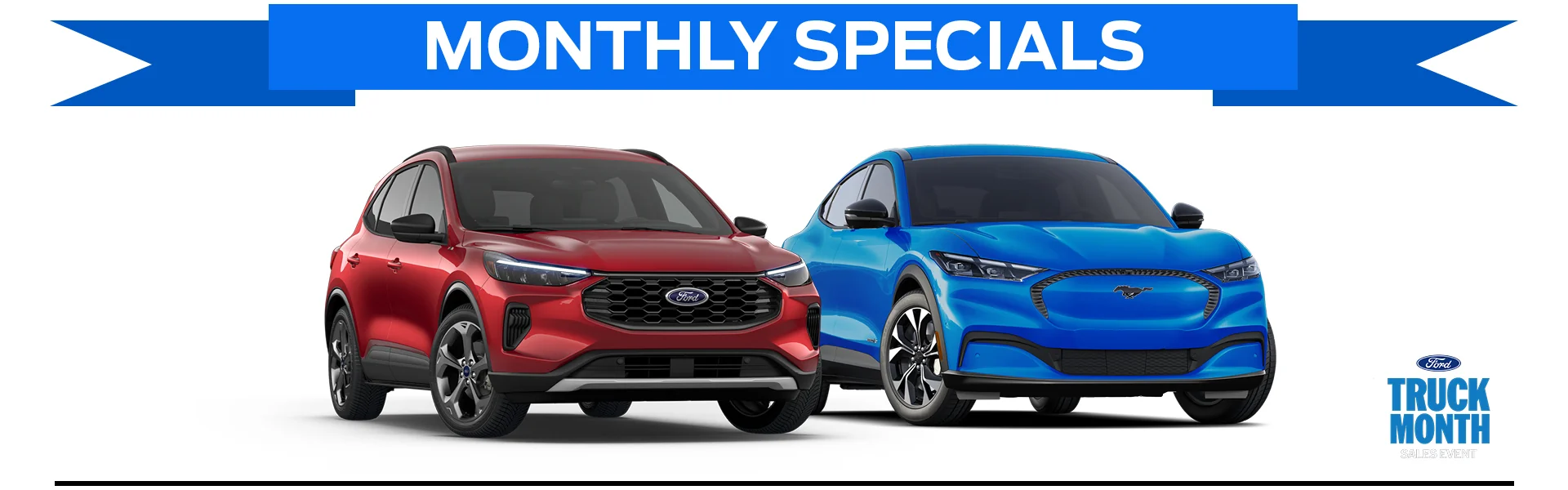 Monthly Specials - 2 Ford parked side by side