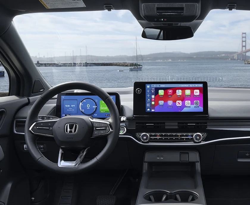 Interior view of the dashboard and tech of a 2026 Honda Prologue