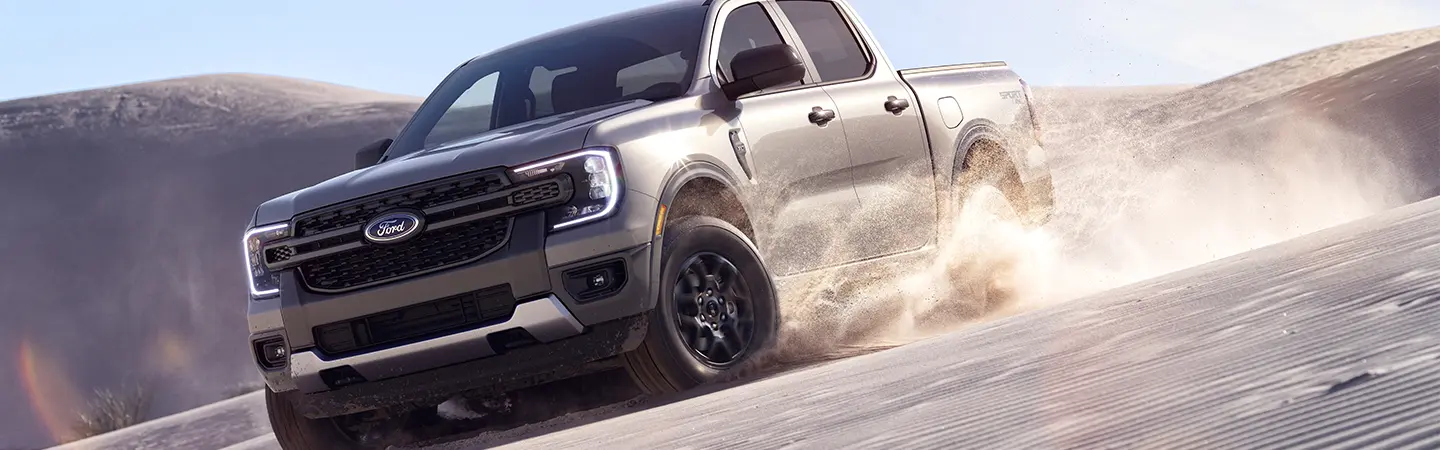 2024 Ford Ranger vs Chevy Colorado silvercolor sideview