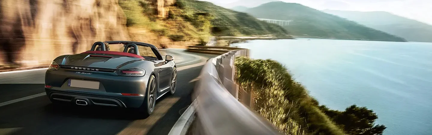 2024 Porsche 718 Boxster silvercolor backview