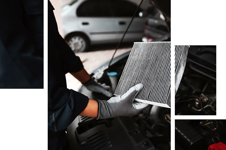 auto mechanic working on air filter replacements in Waco, TX