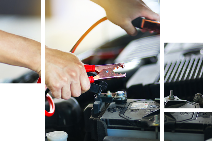 jumper cables being hooked up