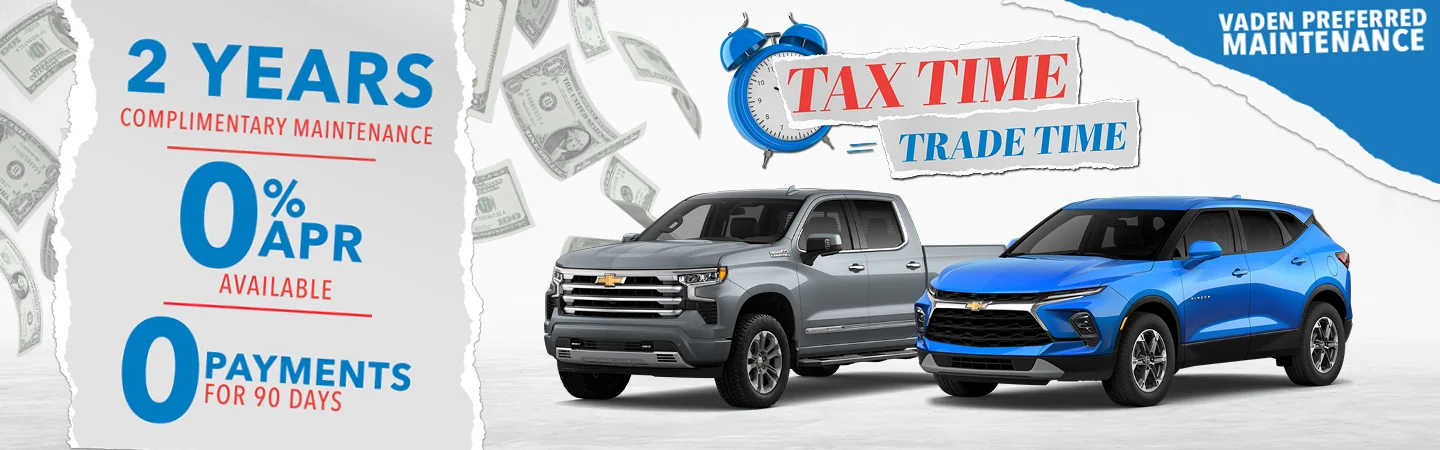 2 years complimentary maintenance at Vaden Chevrolet Hinesville