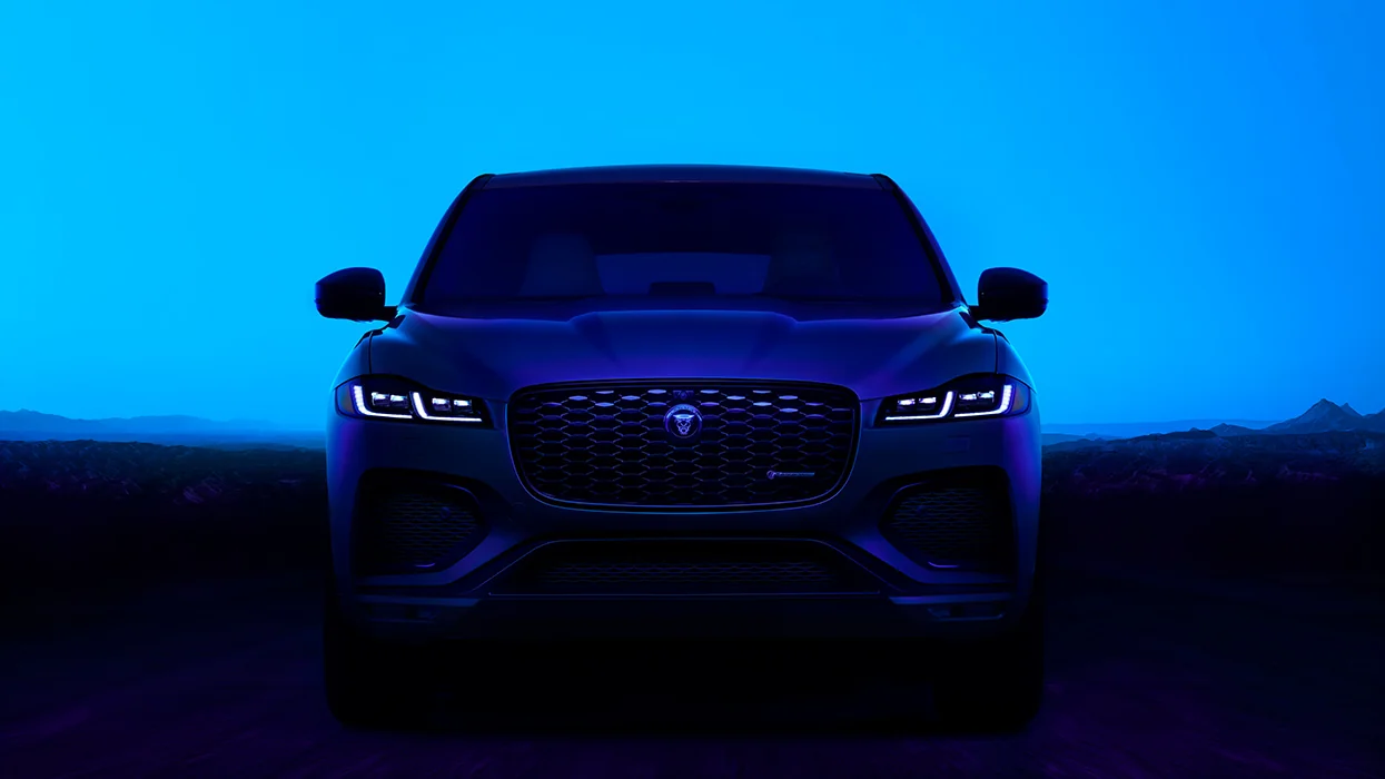 front view of a Luxury Jaguar SUV