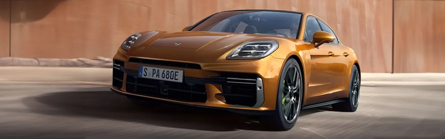 2024 Porsche Panamera Specs front sode in orange