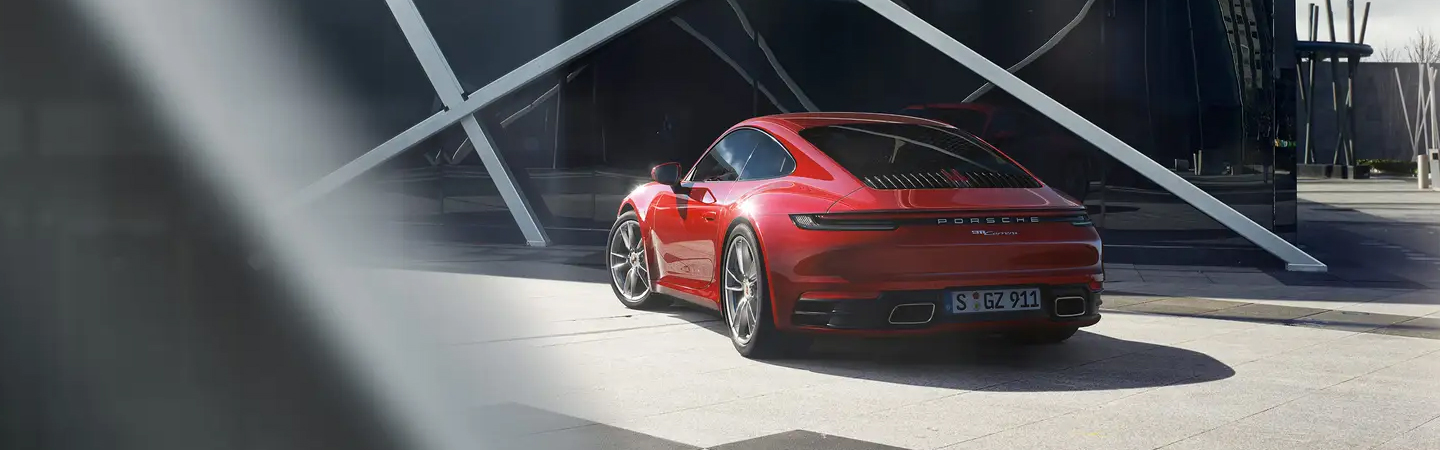 2024 Porsche 911 Carrera red back view