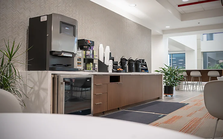 coffee bar in lounge