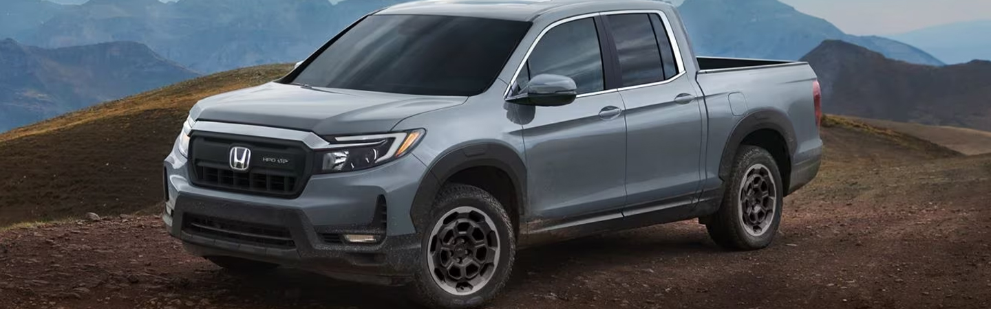 2024 Honda Ridgeline front side in silver