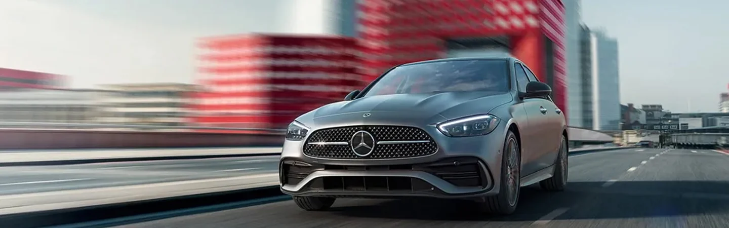 2024 Mercedes C-Class front side in silver