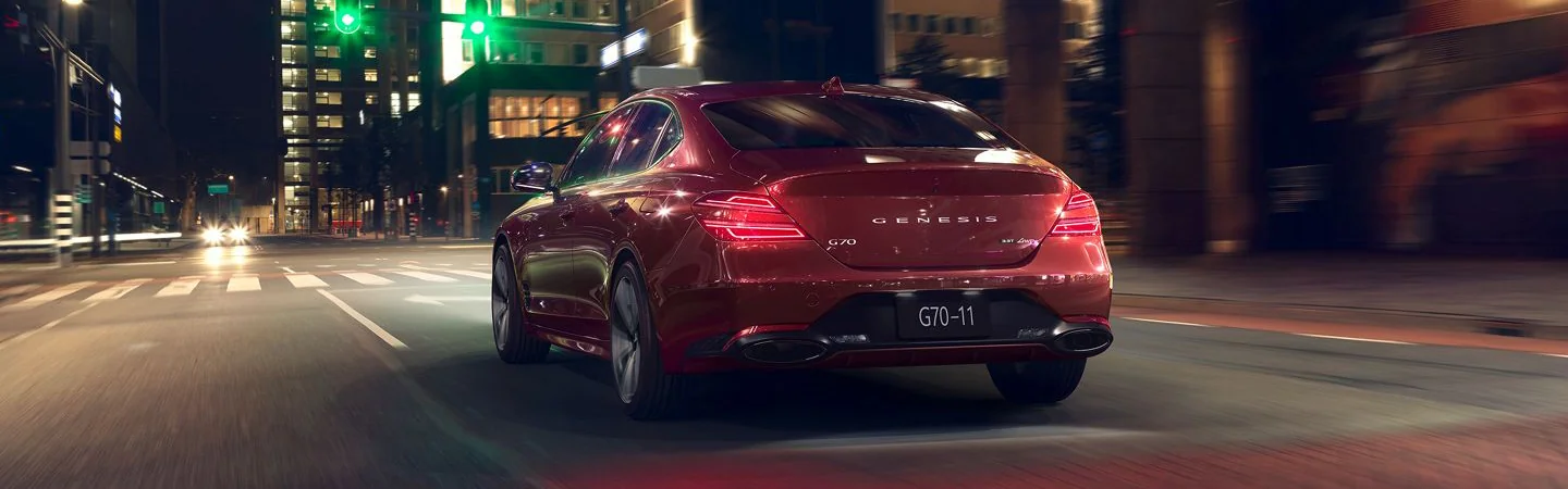 2024 Genesis G70 Horsepower back view red