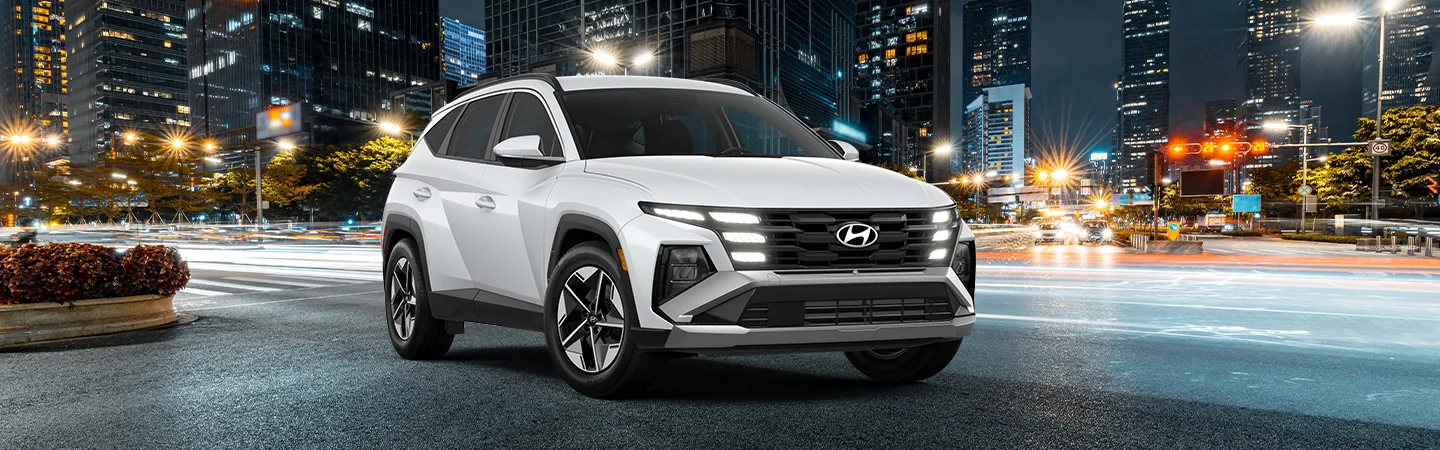 2025 Hyundai Tucson white front view