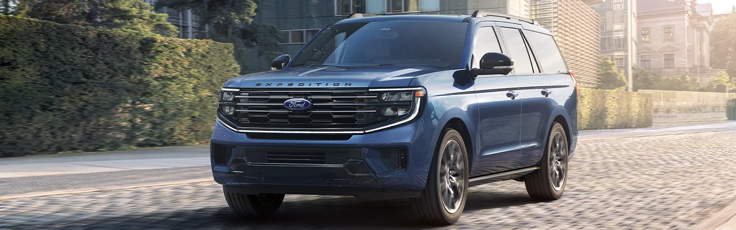 2025 Ford Expedition Blue color car on city road