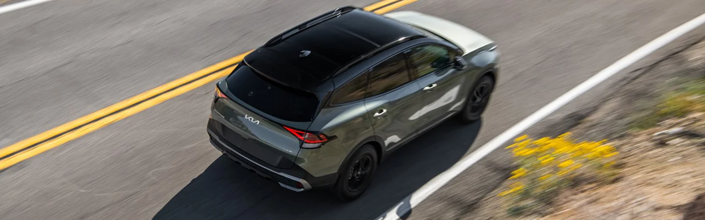 2025 Kia Sportage Specs Green color Top view