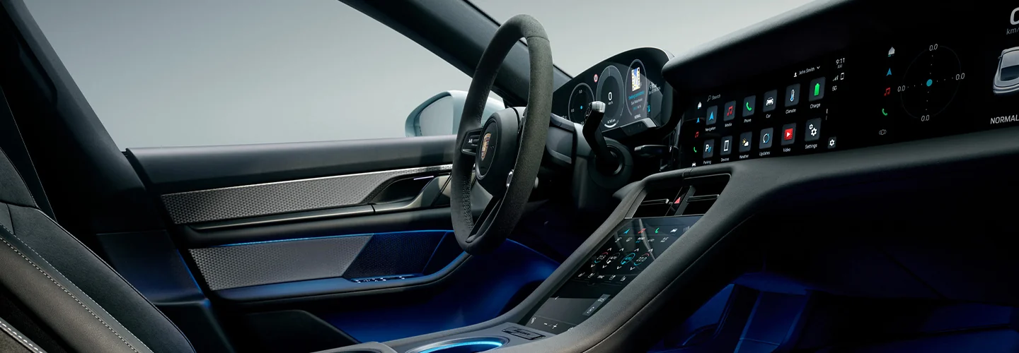 interior of a 2025 Porsche Taycan