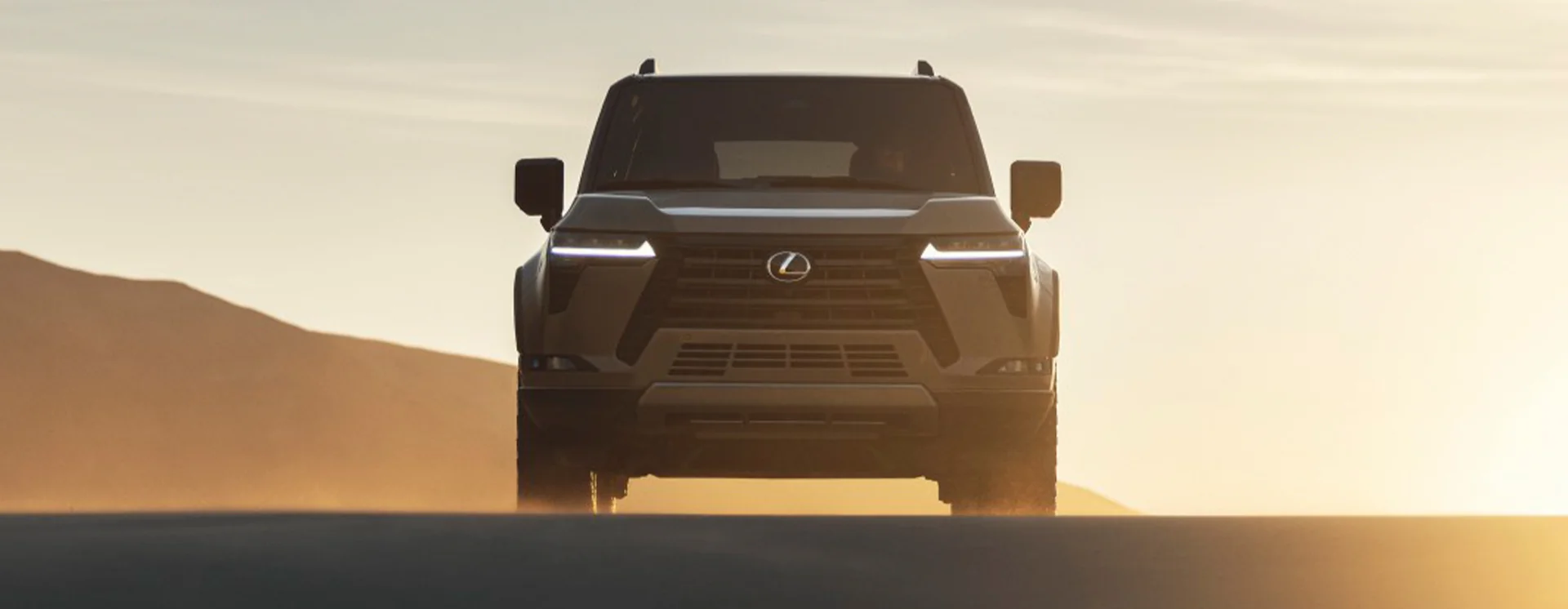 Front view of a parked Lexus
