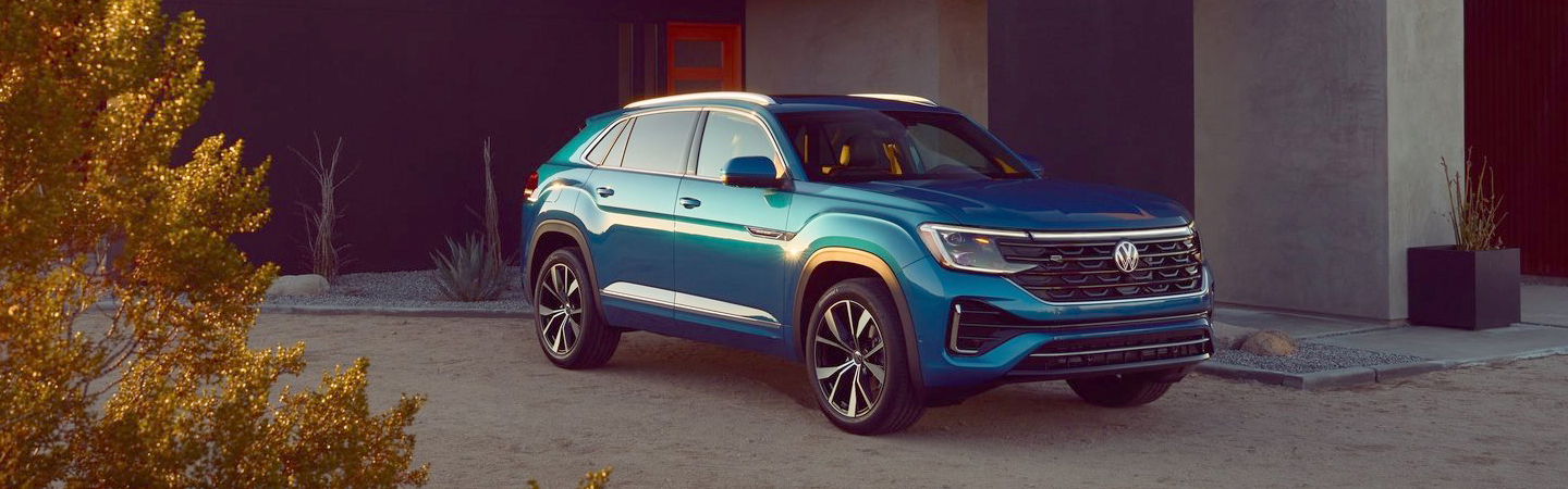 2024 VW SUV Comparison blue color sideview