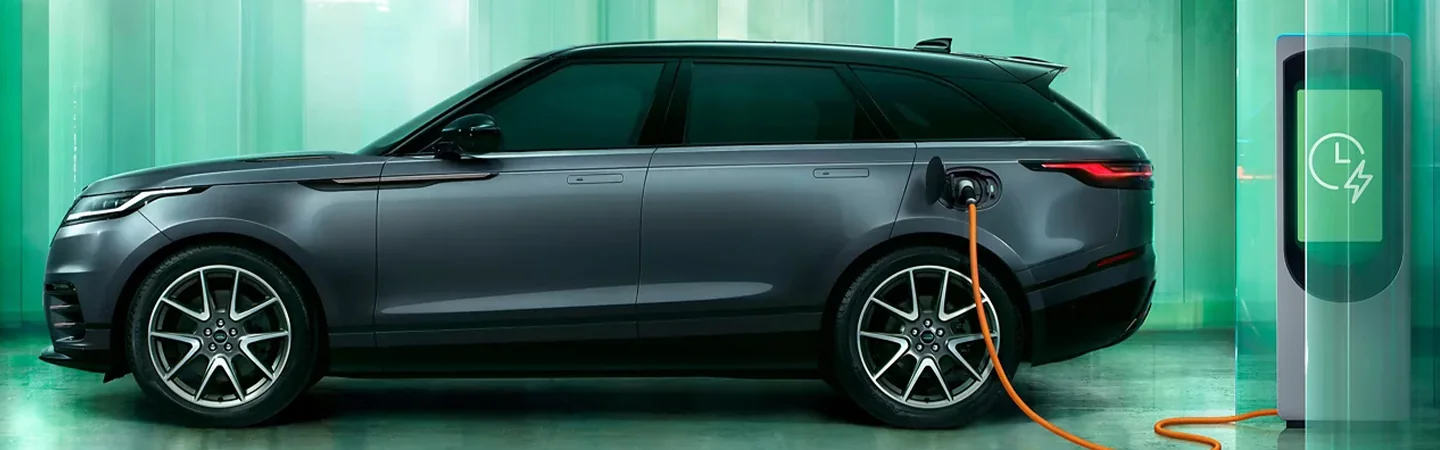 Range Rover Velar side view charging