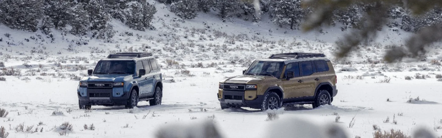 2025 Toyota Land Cruiser parked in snowy terrain