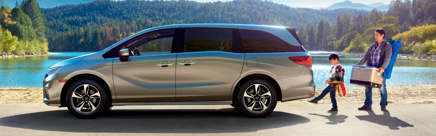2020 Odyssey parked near a lake