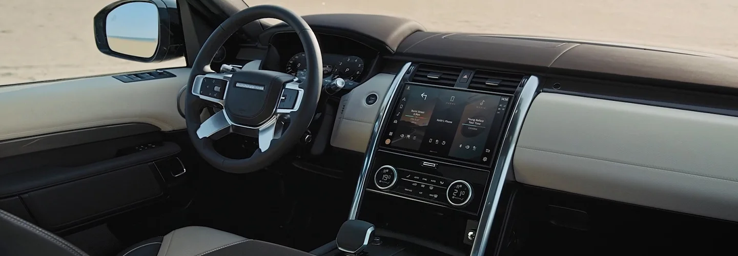 Interior view of the driver side dash of a 2025 Discovery