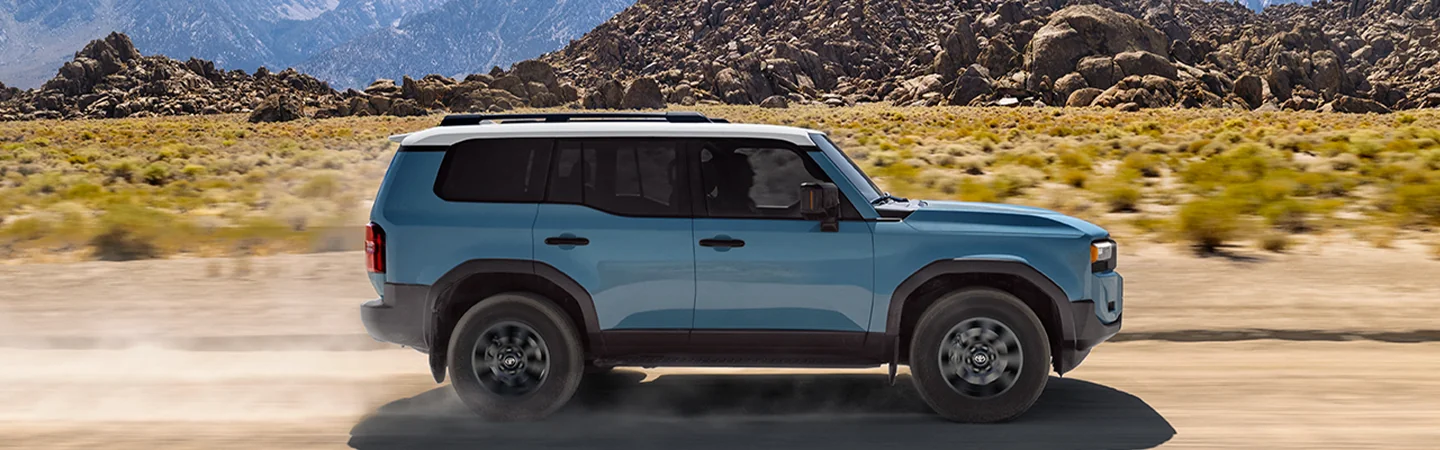 2025 Toyota Land Cruiser Specs Blue color Side view
