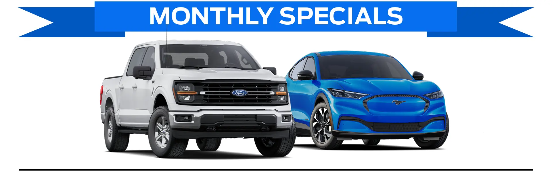 Monthly Specials - 2 Ford parked side by side