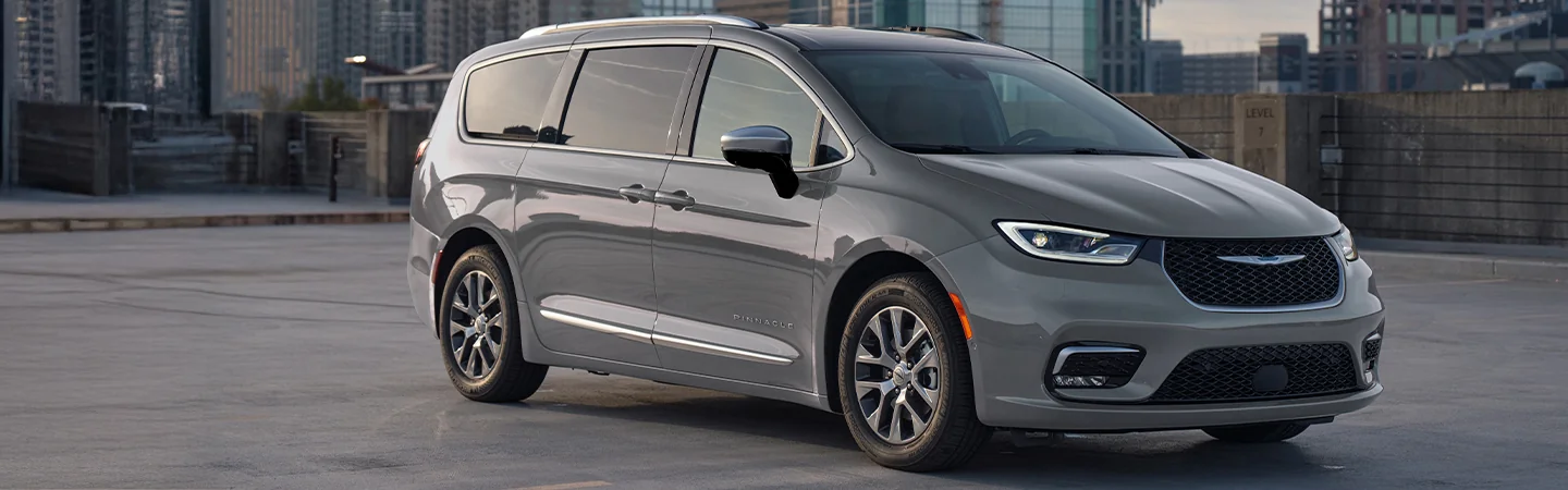 2025 Chrysler Pacifica Plug-In Hybrid Grey color car standing in city
