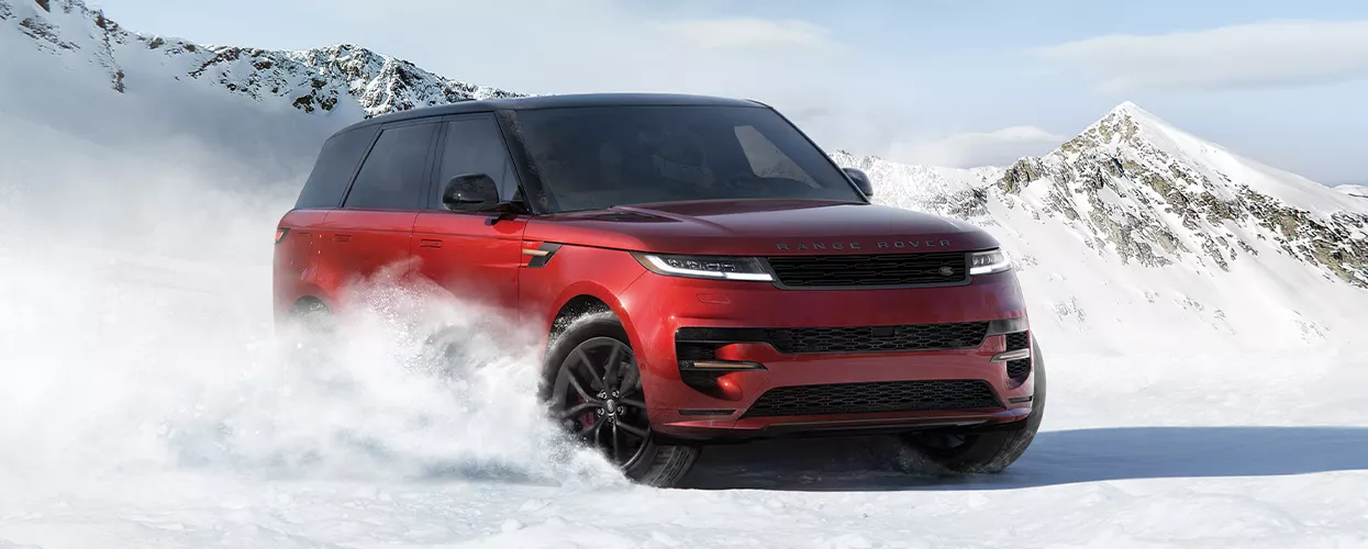 2026 Range Rover Sport driving in the snow