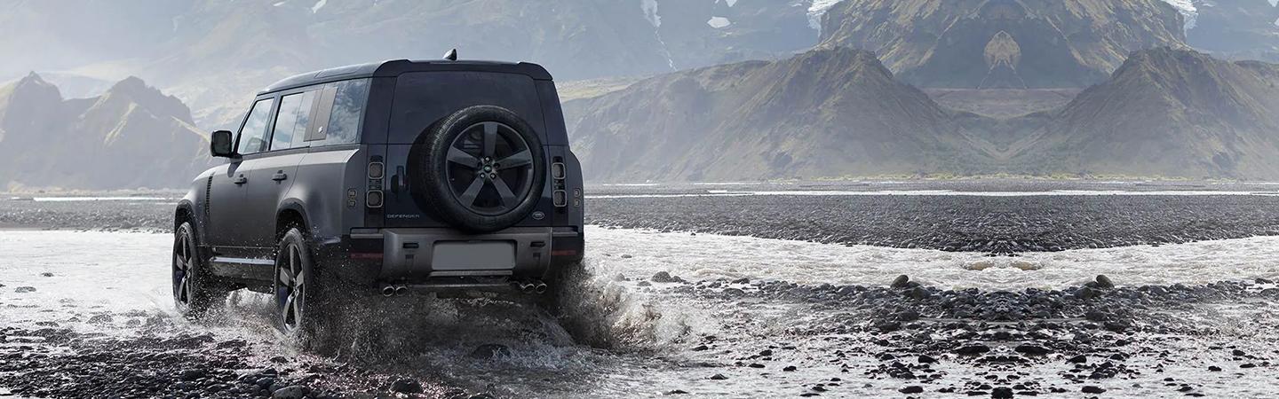 2022 Land Rover Defender in Motion in Water