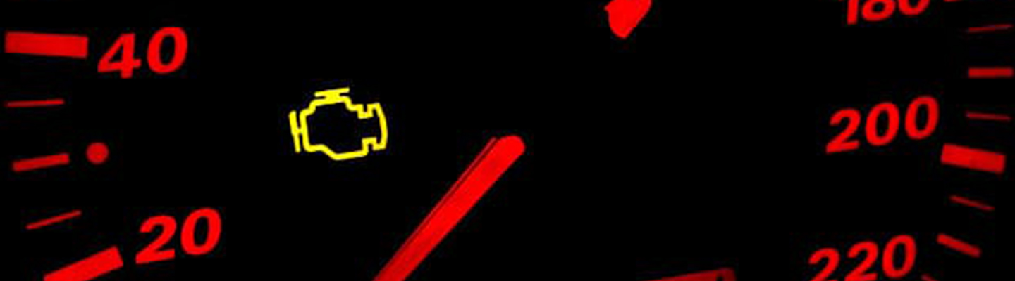 check engine light on dashboard lit up
