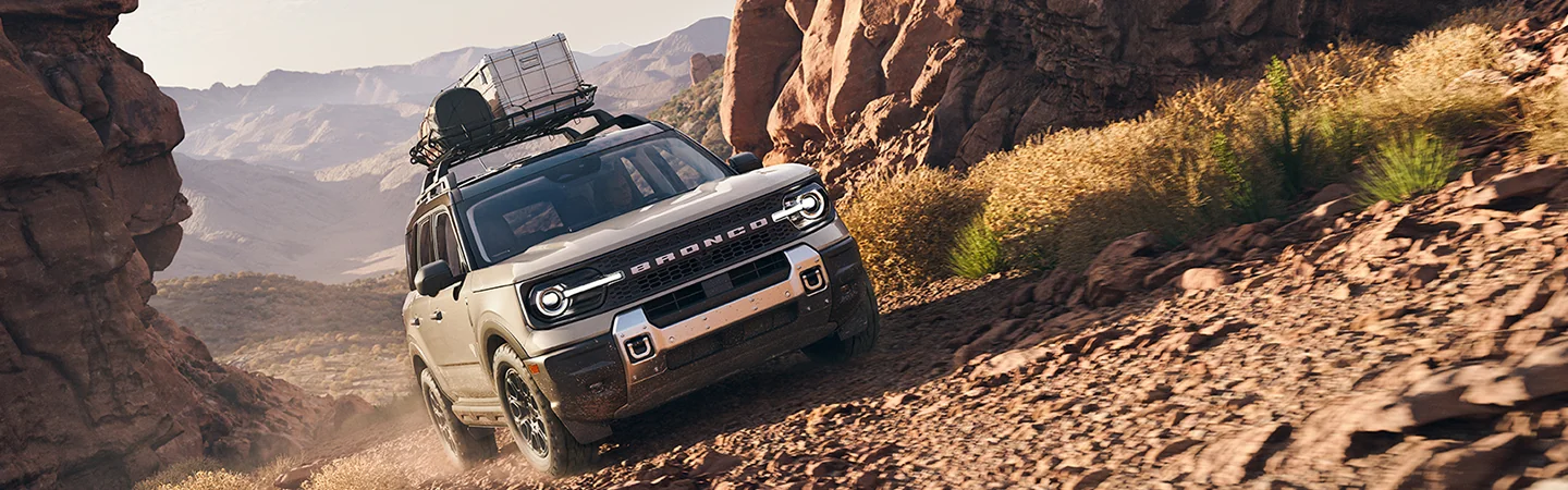 Gray 2025 Ford Bronco Sport off-roading