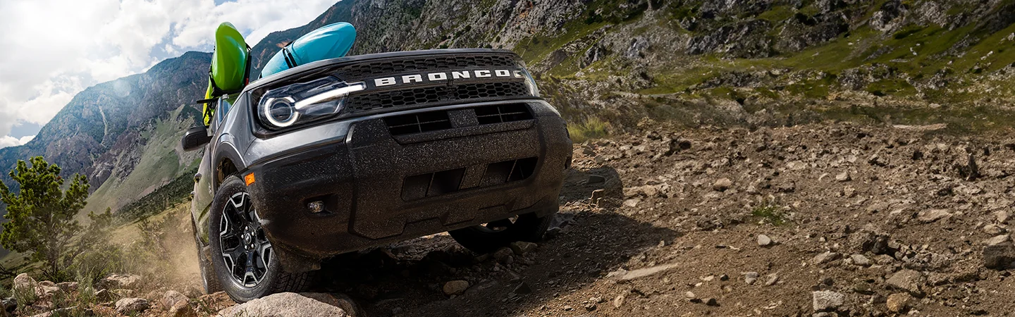 Black 2025 Ford Bronco Sport off-roading