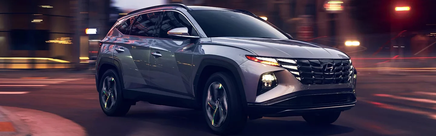 2024 Hyundai Tucson Specs front side in silver 