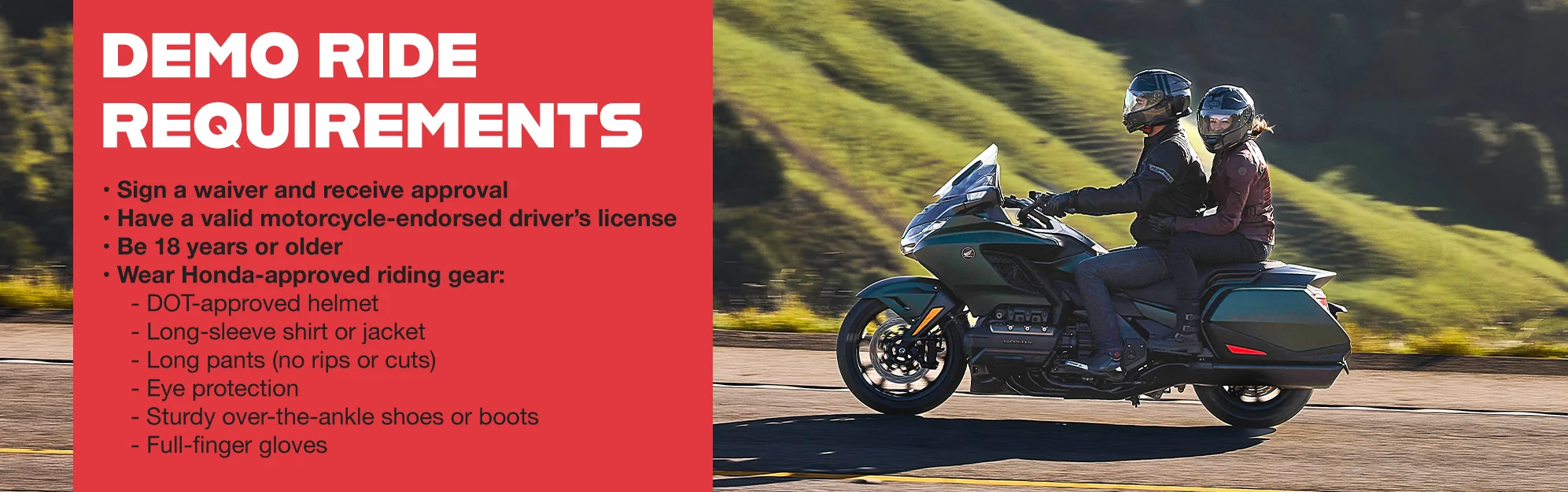 Demo Ride Requirements