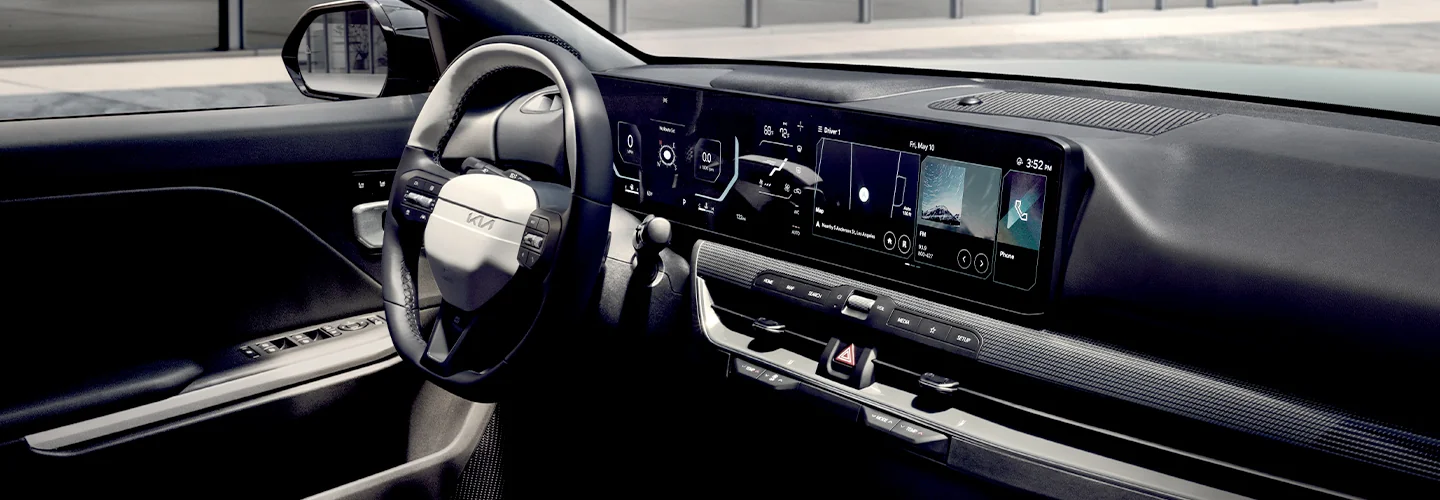 Interior view of the dashboard of 2025 Kia K4
