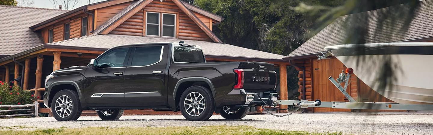 Toyota Tundra towing a boat