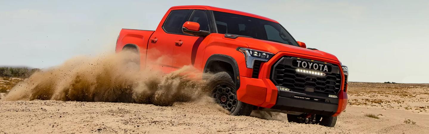 Toyota Tundra driving in sand